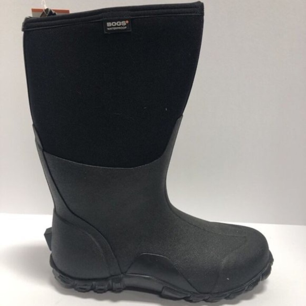 Bogs Men’s Classic High Black Insulated Waterproof Boots, Size 12 M